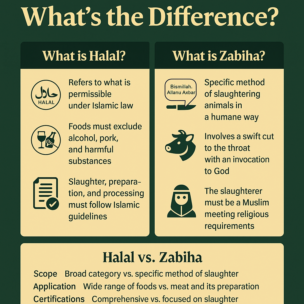 Infographic: The difference between Halal and Zabiha